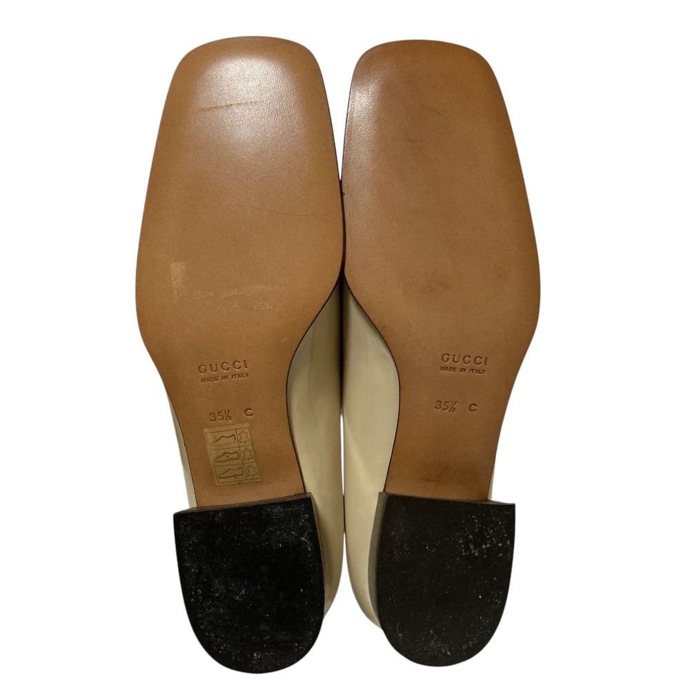 Gucci Tom Ford Era G Logo Patent Leather Square Toe Pumps Beige Spring — view 5