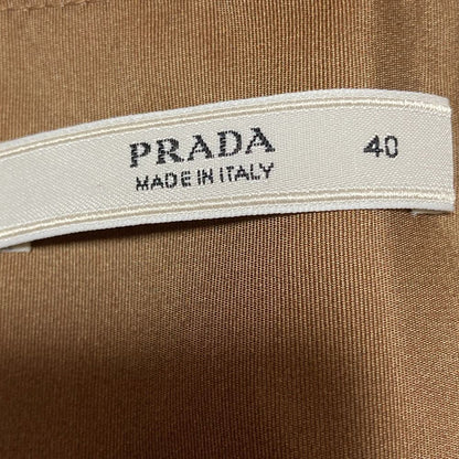Prada Blur Leopard Print Silk Flare Skirt Beige Brown Spring Summer Fall 40 — view 7