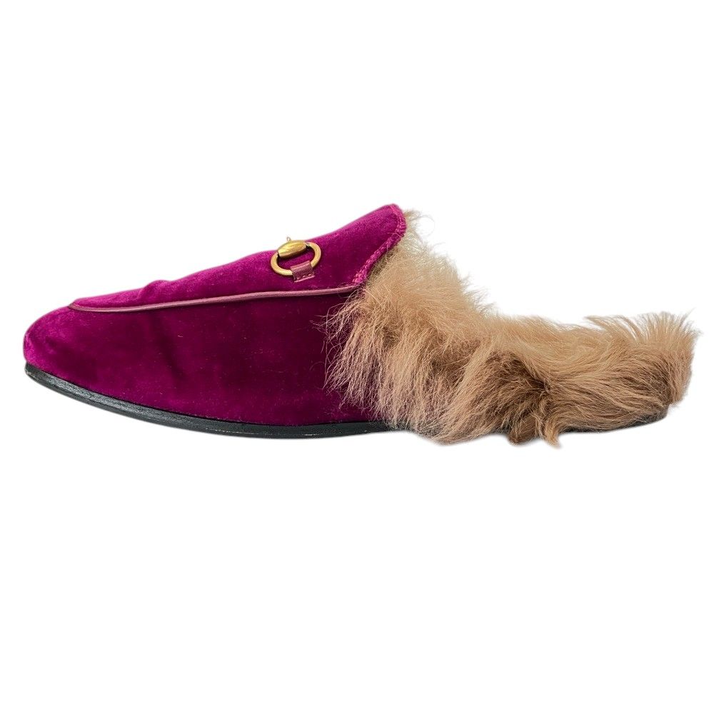 Gucci Prince Town Velvet Mules Loafers Purple Spring Summer Fall Winter — view 2