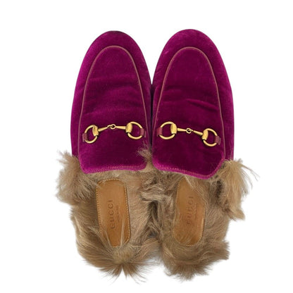 Gucci Prince Town Velvet Mules Loafers Purple Spring Summer Fall Winter — view 4