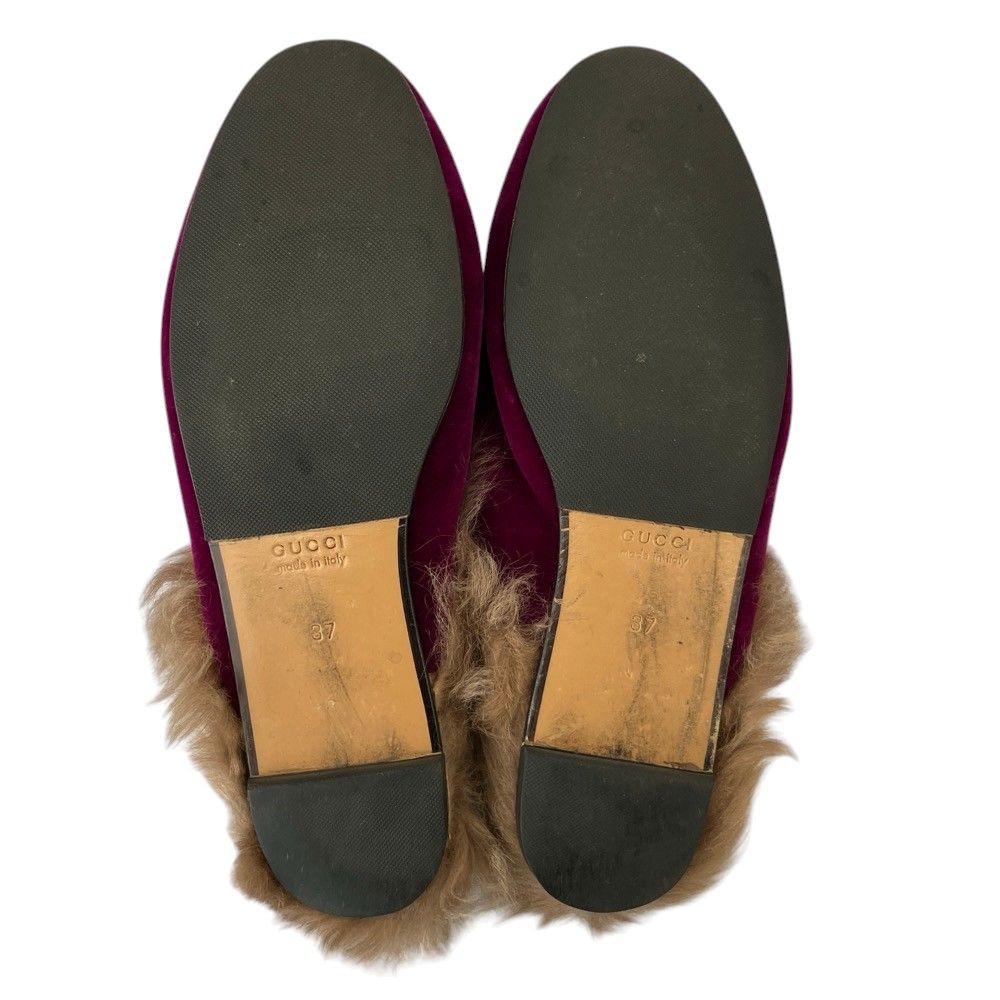 Gucci Prince Town Velvet Mules Loafers Purple Spring Summer Fall Winter — view 5