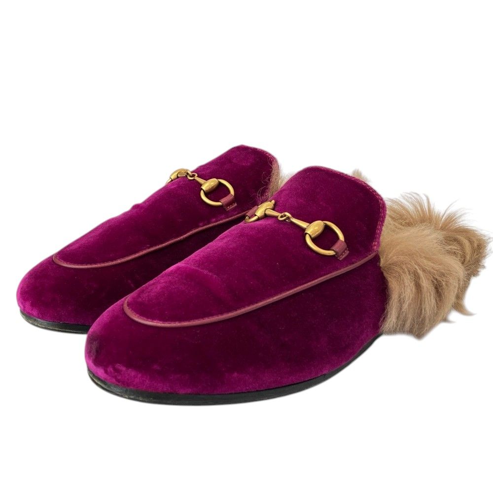 Gucci Prince Town Velvet Mules Loafers Purple Spring Summer Fall Winter