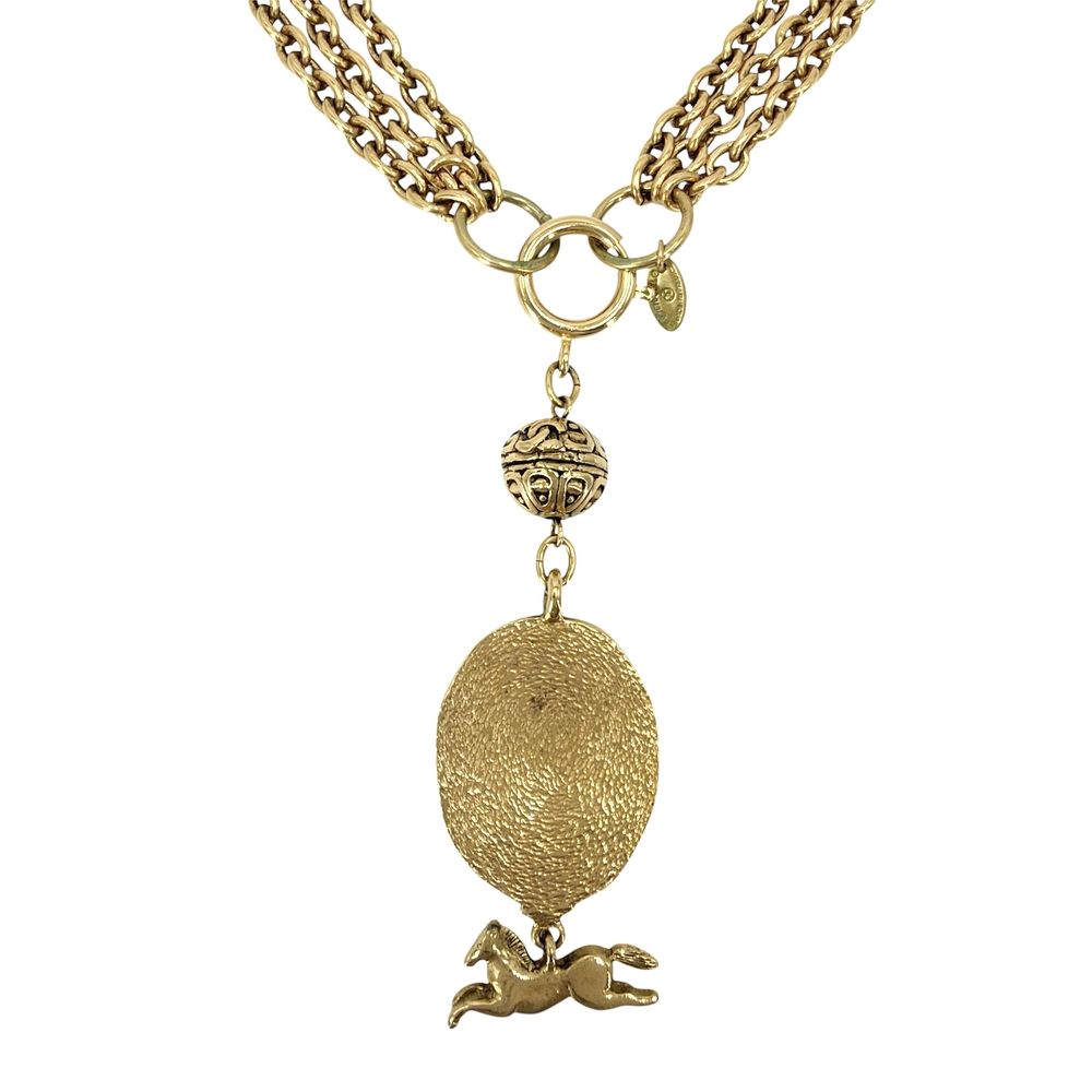 Chanel Necklace CC Logo Long Gold Plated — view 2