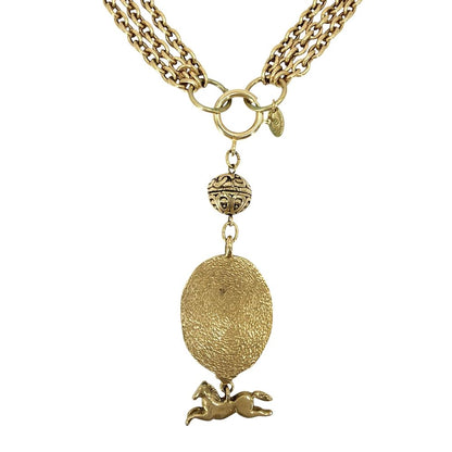 Chanel Necklace CC Logo Long Gold Plated — view 2