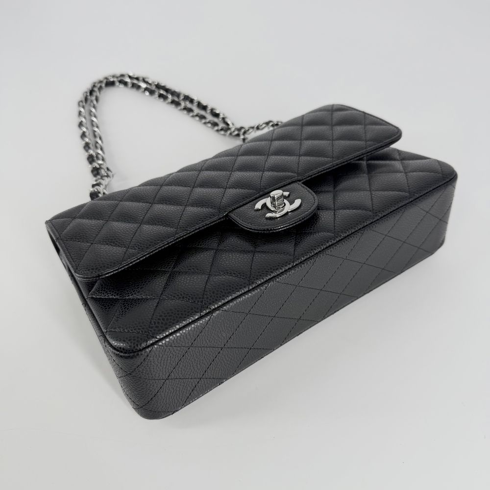 Chanel Shoulder Bag Quilted 25 Double Chain Flap Crossbody CC Logo Turnlock — view 4