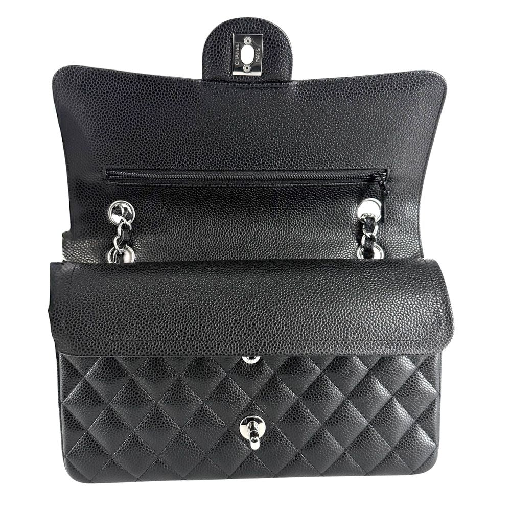 Chanel Shoulder Bag Quilted 25 Double Chain Flap Crossbody CC Logo Turnlock — view 3