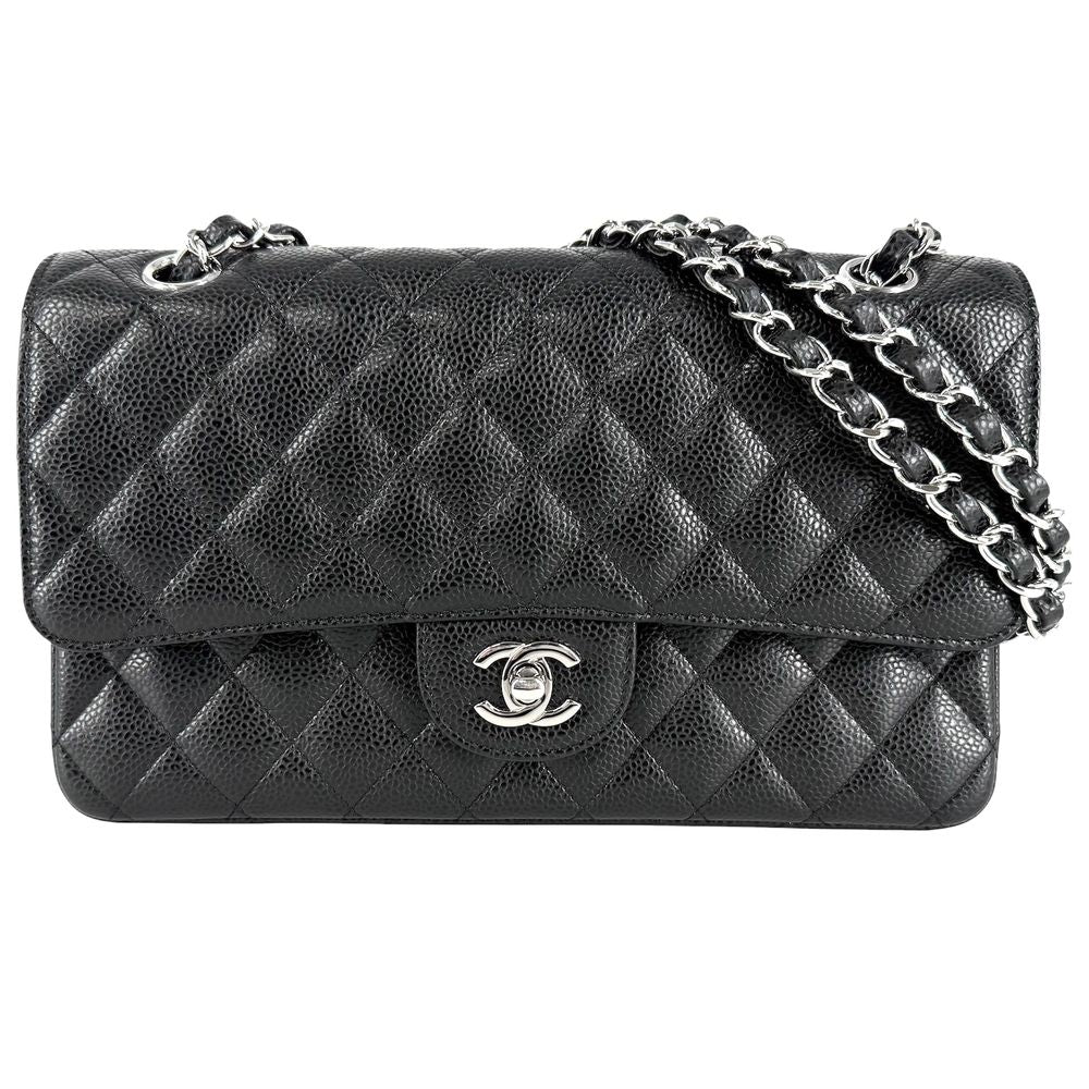 Chanel Shoulder Bag Quilted 25 Double Chain Flap Crossbody CC Logo Turnlock