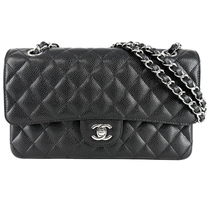 Chanel Shoulder Bag Quilted 25 Double Chain Flap Crossbody CC Logo Turnlock