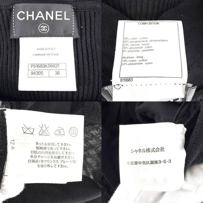 Chanel Dress Sleeveless CC Logo Black Spring Summer 36 — view 3