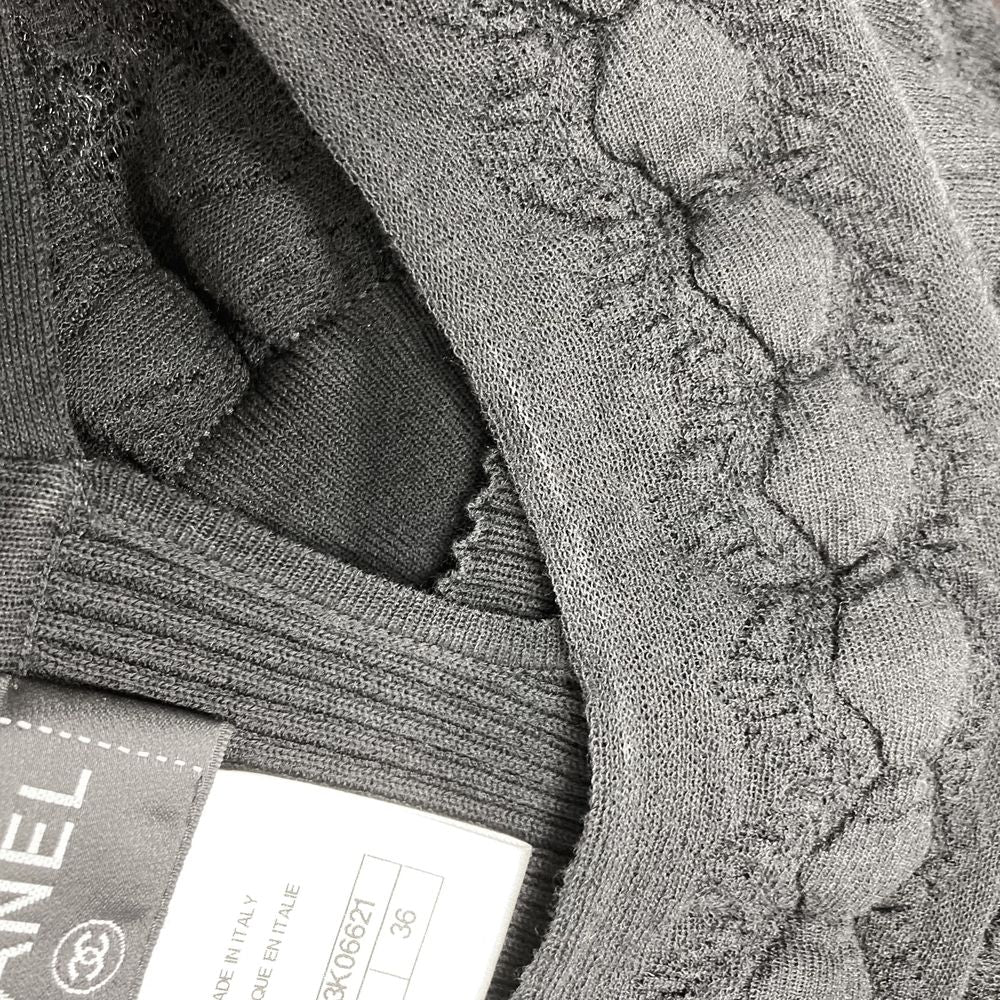 Chanel Dress Sleeveless CC Logo Black Spring Summer 36 — view 4