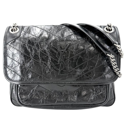 Saint Laurent Paris Shoulder Bag Niki Medium YSL Logo Chain Crossbody Vintage