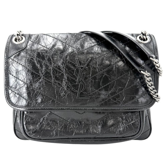 Saint Laurent Paris Shoulder Bag Niki Medium YSL Logo Chain Crossbody Vintage