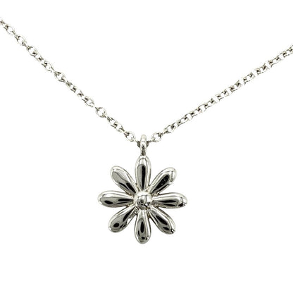 Tiffany & Co Necklace Daisy Pendant 18K White Gold Diamond — view 2