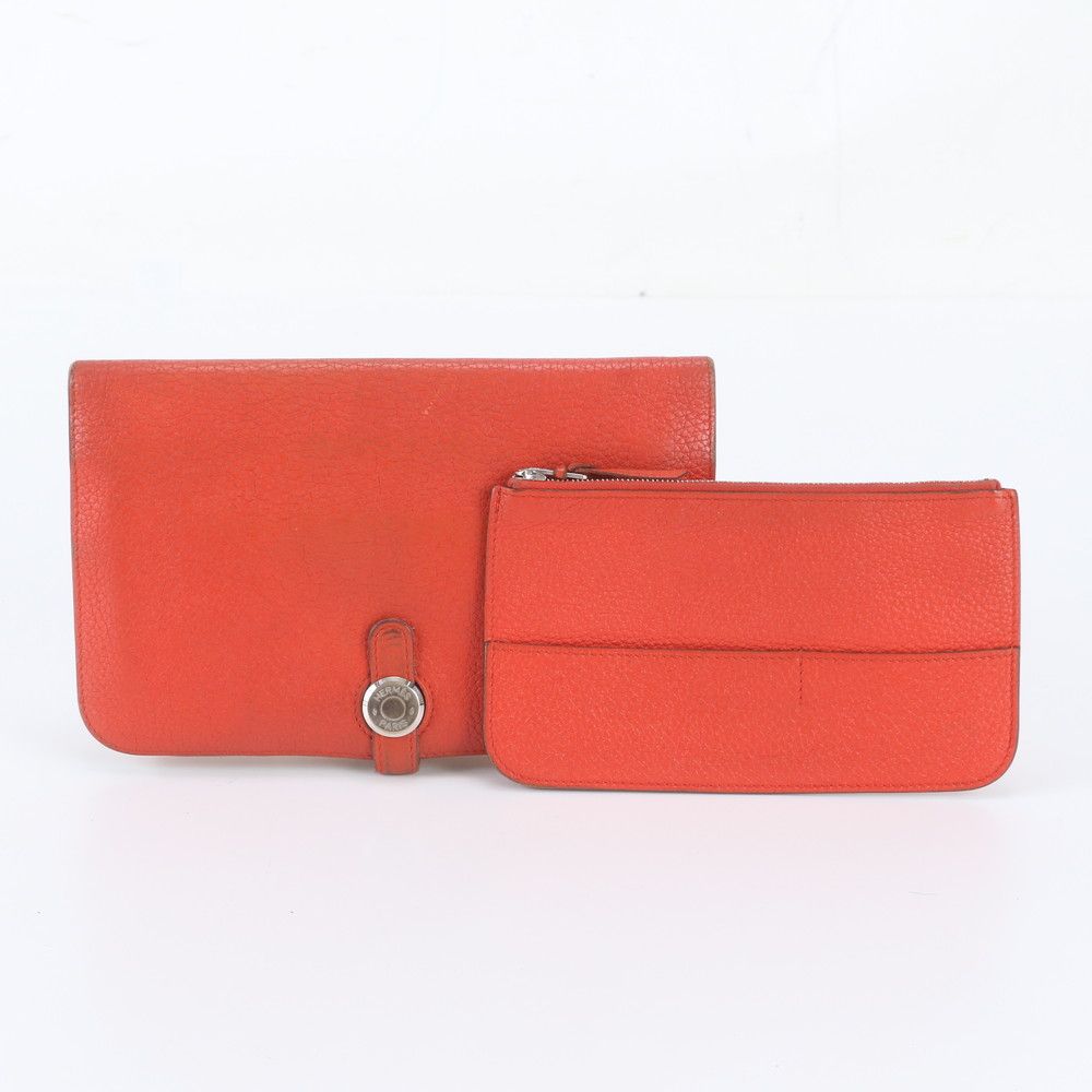 Hermes Dogon Duo GM Leather Wallet Coin Purse