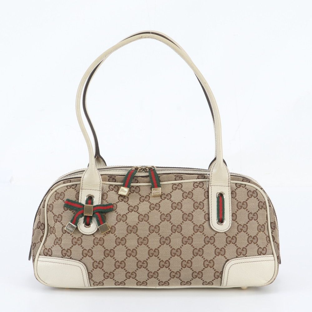 Gucci GG Canvas Princy Leather Tote Bag Shoulder