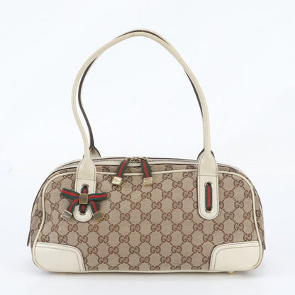 Gucci GG Canvas Princy Leather Tote Bag Shoulder