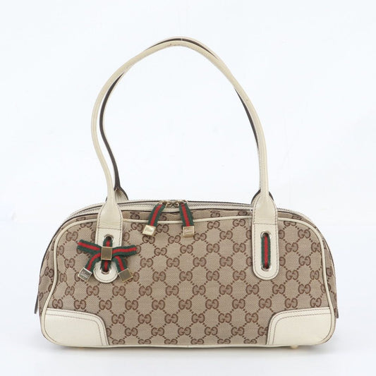 Gucci GG Canvas Princy Leather Tote Bag Shoulder