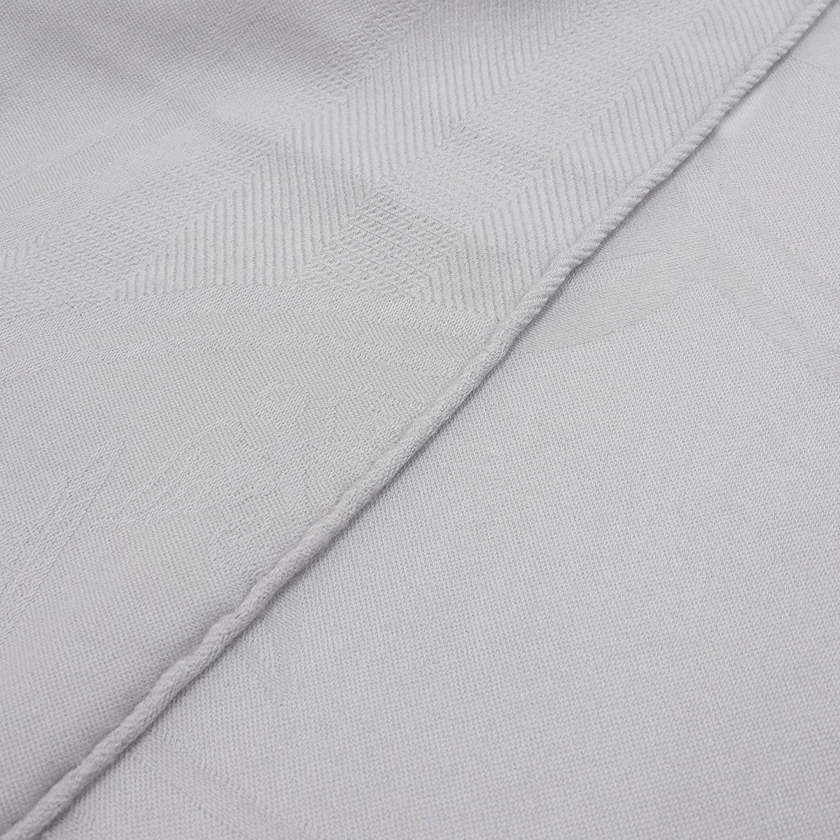 Hermes New Libris Cashmere Silk Fringe Scarf Shawl Light Gray — view 4