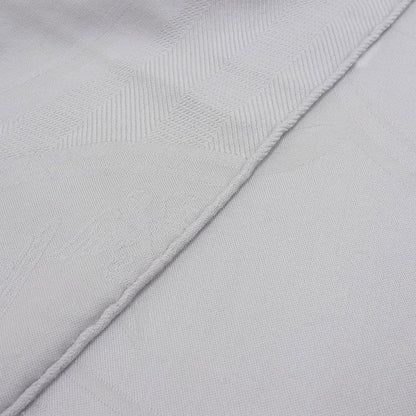 Hermes New Libris Cashmere Silk Fringe Scarf Shawl Light Gray — view 4