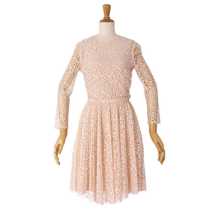 Dior Dress Lace Silk All Mini Length Pink US 2 — view 3