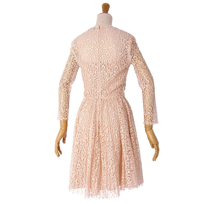 Dior Dress Lace Silk All Mini Length Pink US 2 — view 4