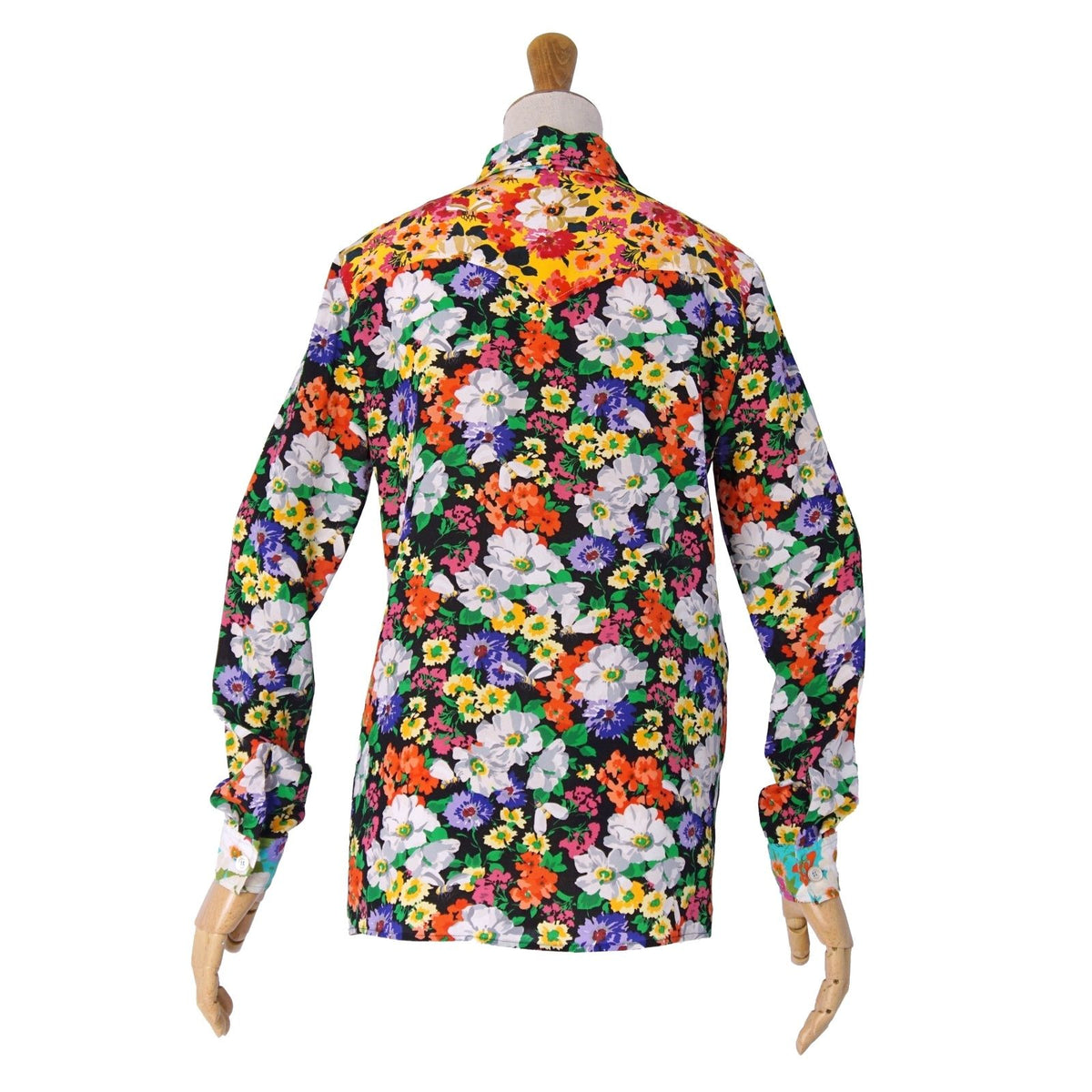 Gucci Shirt Blouse Ribbon Long Sleeve All Over Print Top Silk Multicolor 38 — view 5