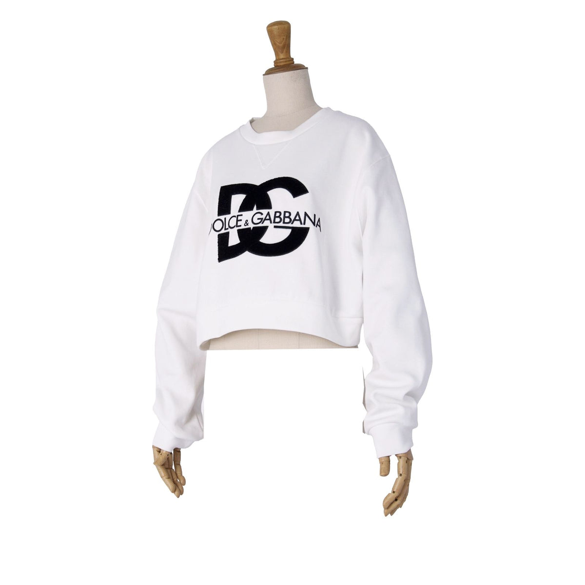 Dolce & Gabbana Sweatshirt Long Sleeve DG Logo Top Cotton White 36 — view 4