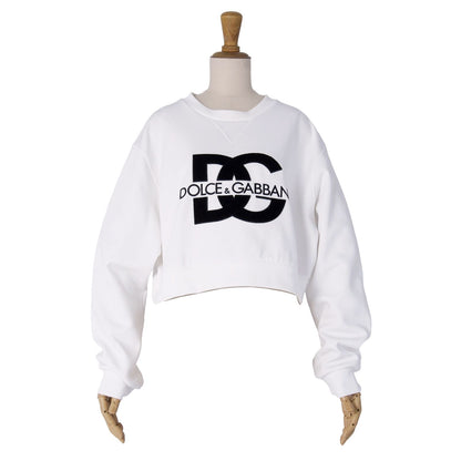 Dolce & Gabbana Sweatshirt Long Sleeve DG Logo Top Cotton White 36 — view 3