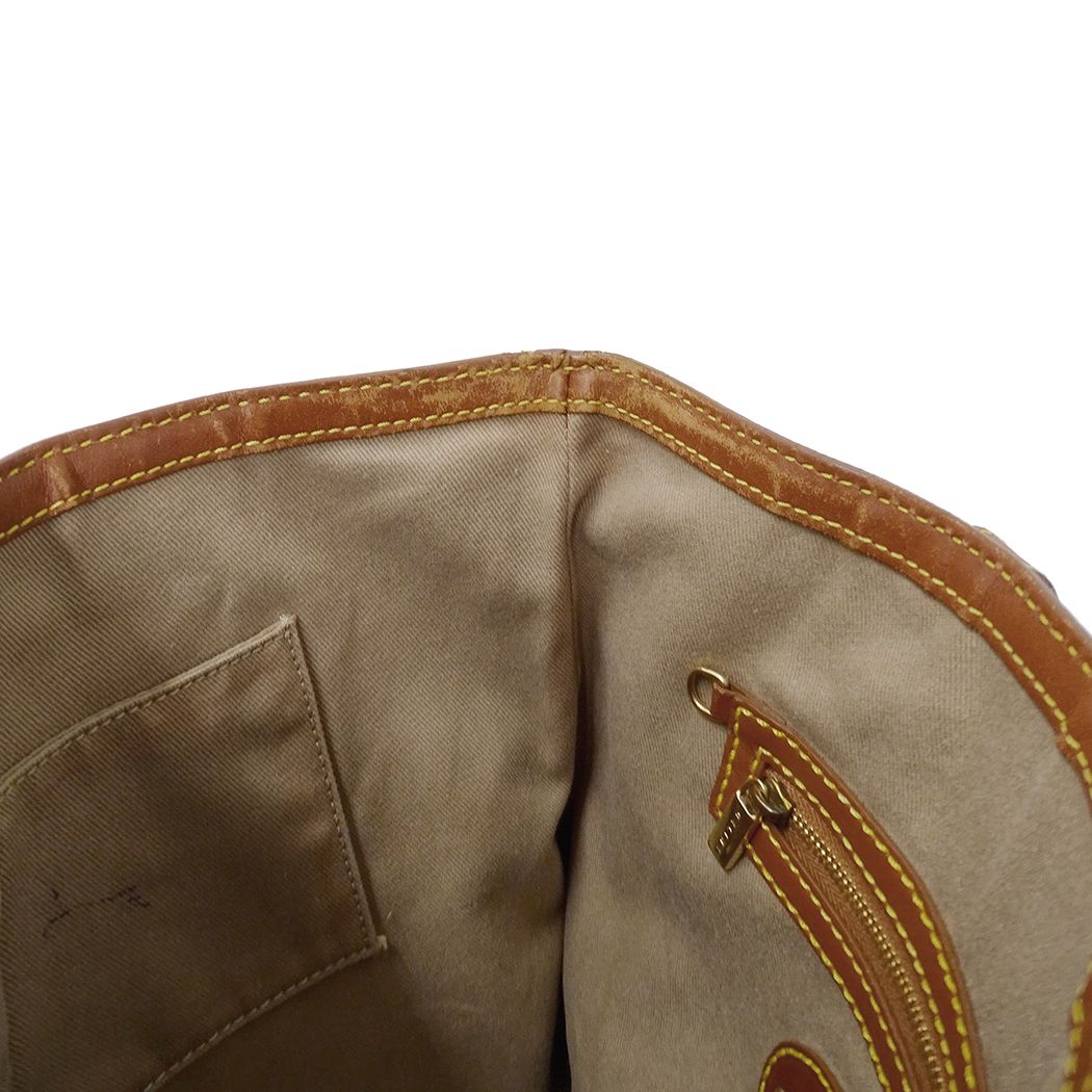 Celine Tote Bag Macadam Canvas Beige Brown — view 8