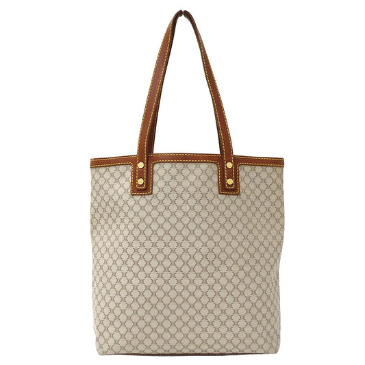 Celine Tote Bag Macadam Canvas Beige Brown