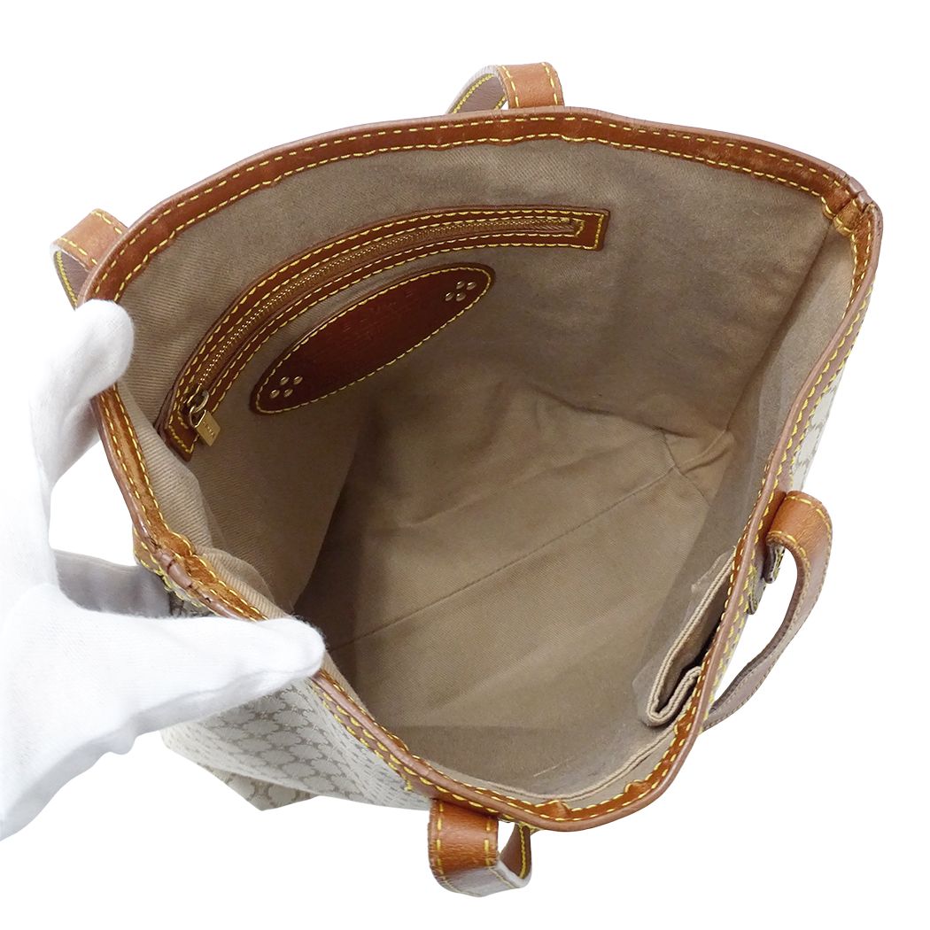 Celine Tote Bag Macadam Canvas Beige Brown — view 5