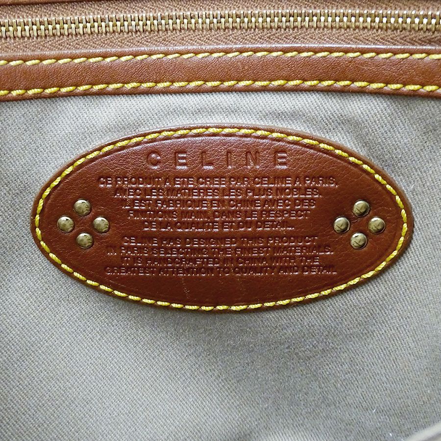 Celine Tote Bag Macadam Canvas Beige Brown — view 6