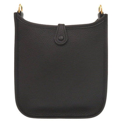 Hermes Evelyne TPM Amazone Taurillon Clemence Black Gold Shoulder Bag — view 3
