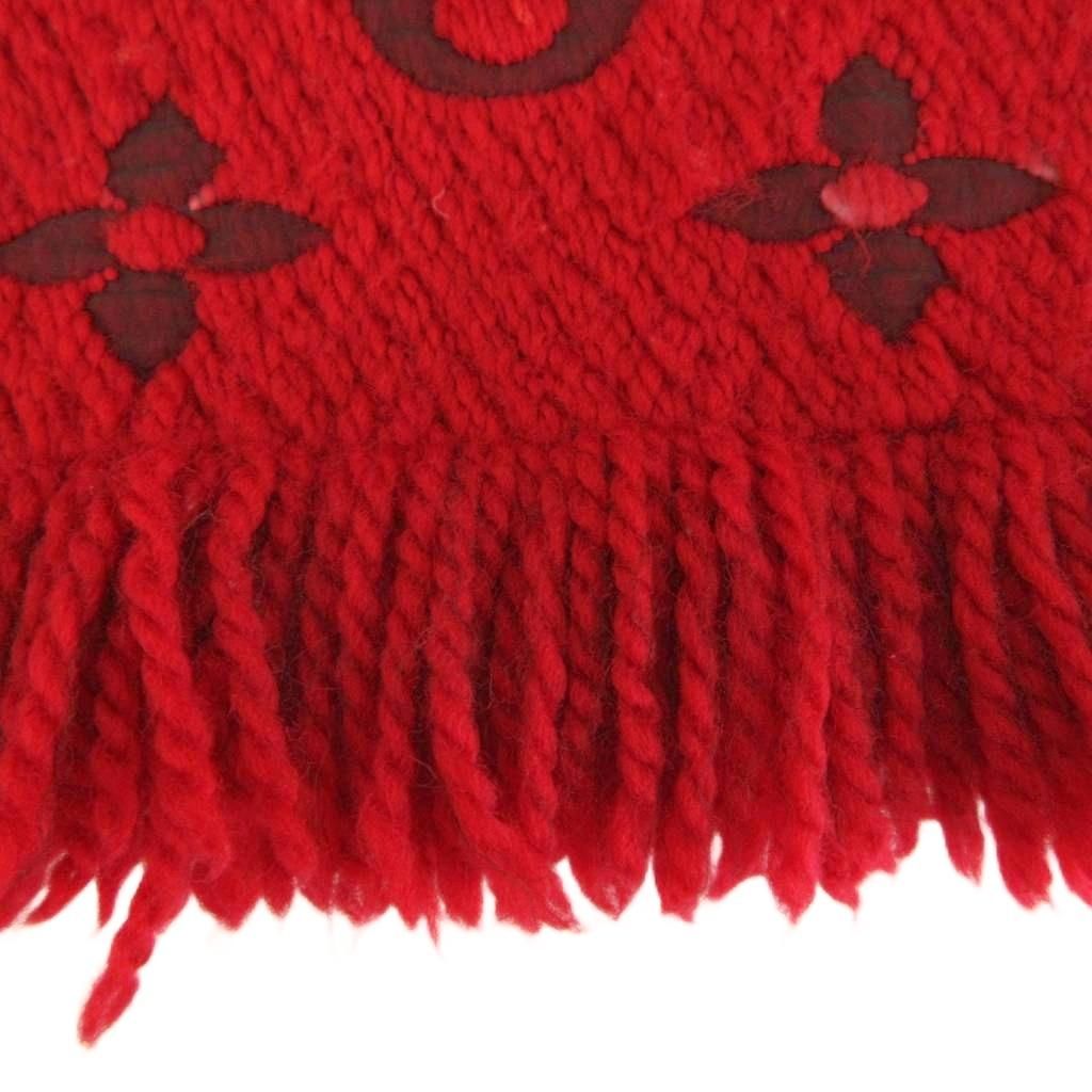 Louis Vuitton Logomania Scarf Shawl Wool Silk Blend Monogram All Over Print — view 5