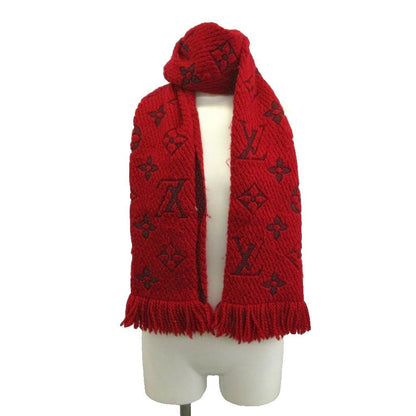Louis Vuitton Logomania Scarf Shawl Wool Silk Blend Monogram All Over Print