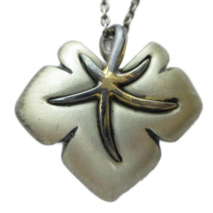 Tiffany & Co Nature Leaf Pendant Logo Silver