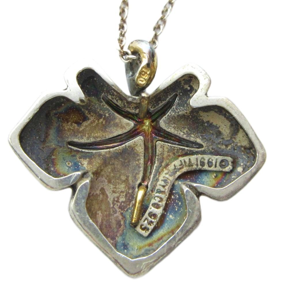 Tiffany & Co Nature Leaf Pendant Logo Silver — view 2