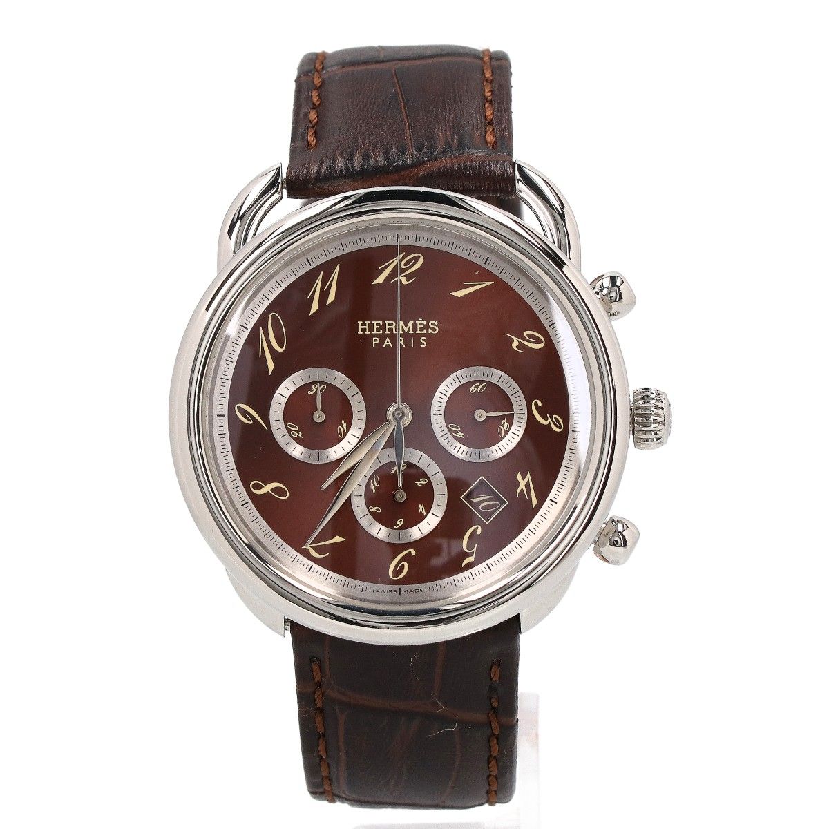 Hermes Brown Dial Arceau Chronograph Automatic — view 2