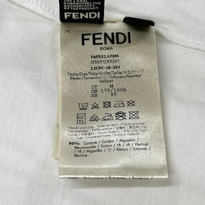 Fendi White FF Logo Short Sleeve Top — view 5