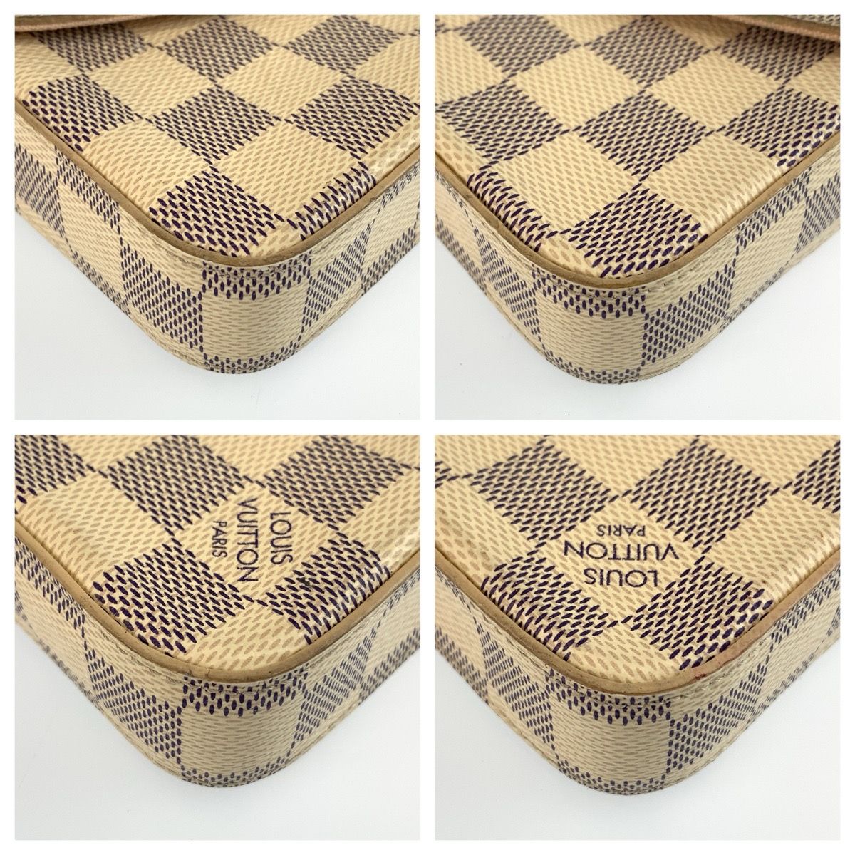 Louis Vuitton Damier Azur Pochette Felicie Shoulder Bag Chain Wallet — view 5