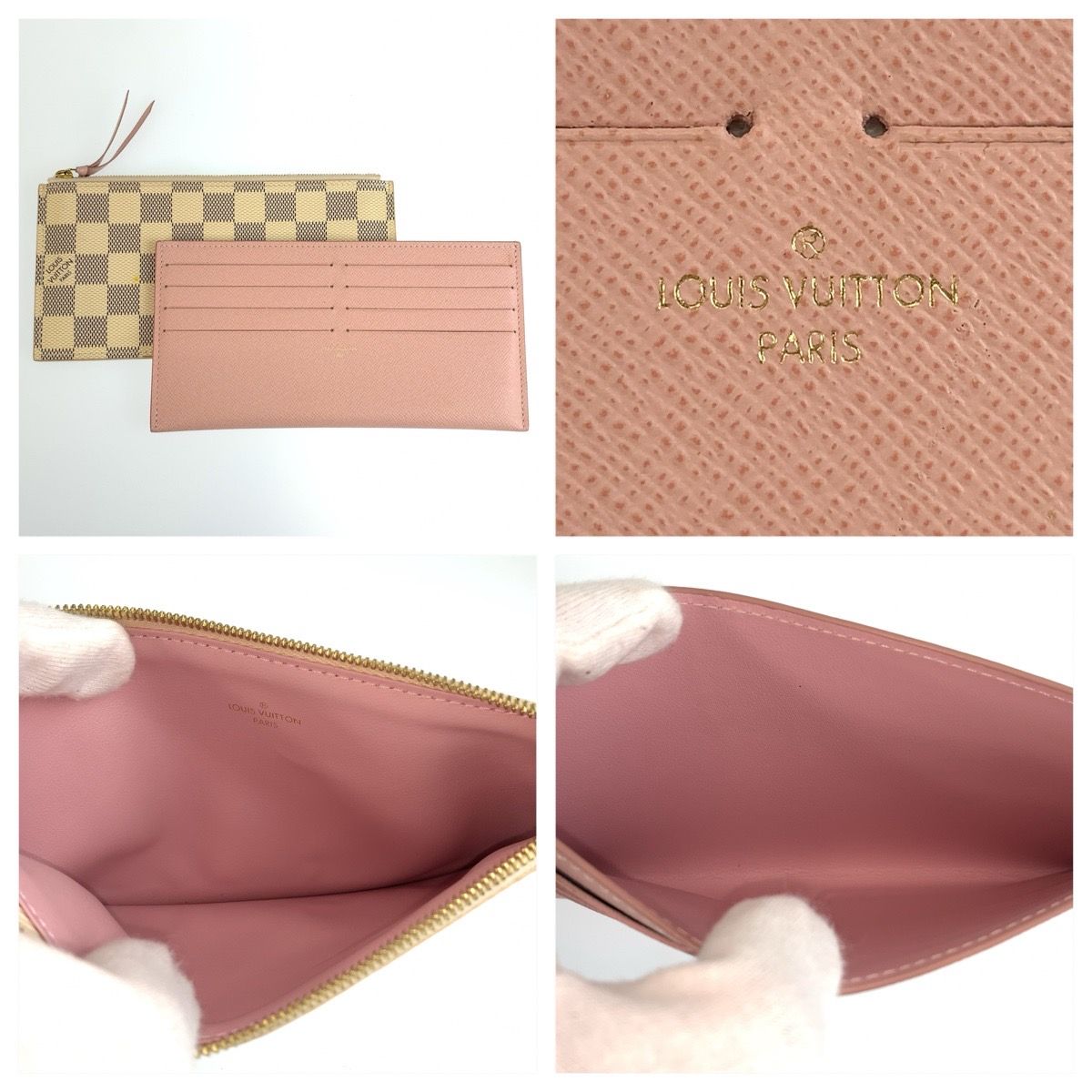 Louis Vuitton Damier Azur Pochette Felicie Shoulder Bag Chain Wallet — view 4