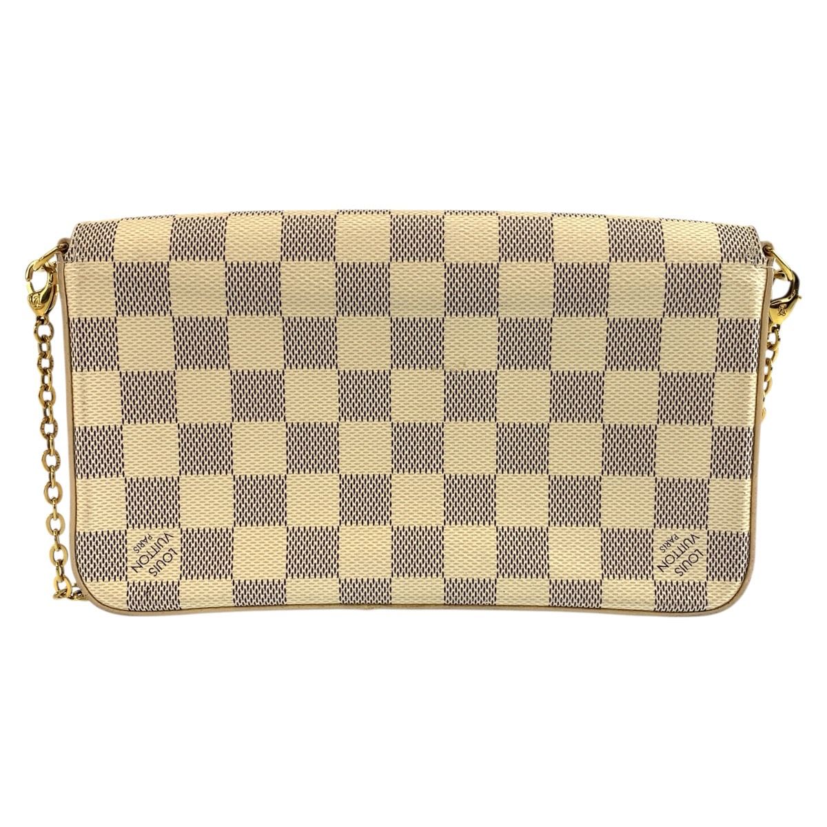 Louis Vuitton Damier Azur Pochette Felicie Shoulder Bag Chain Wallet — view 2