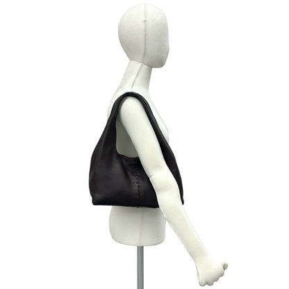 Bottega Veneta Leather Shoulder Bag Tote Brown — view 2
