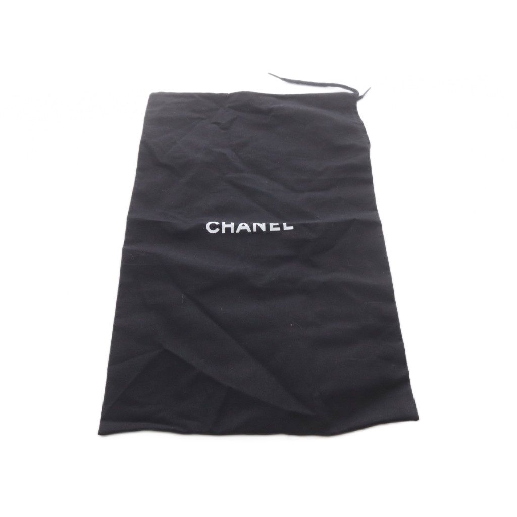 Chanel CC Logo Chain Leather Loafers Slip-on 39C Black — view 7