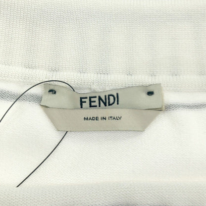 Fendi Joshua Vides Trompe L'oeil Print Rayon Skirt White 40 — view 3