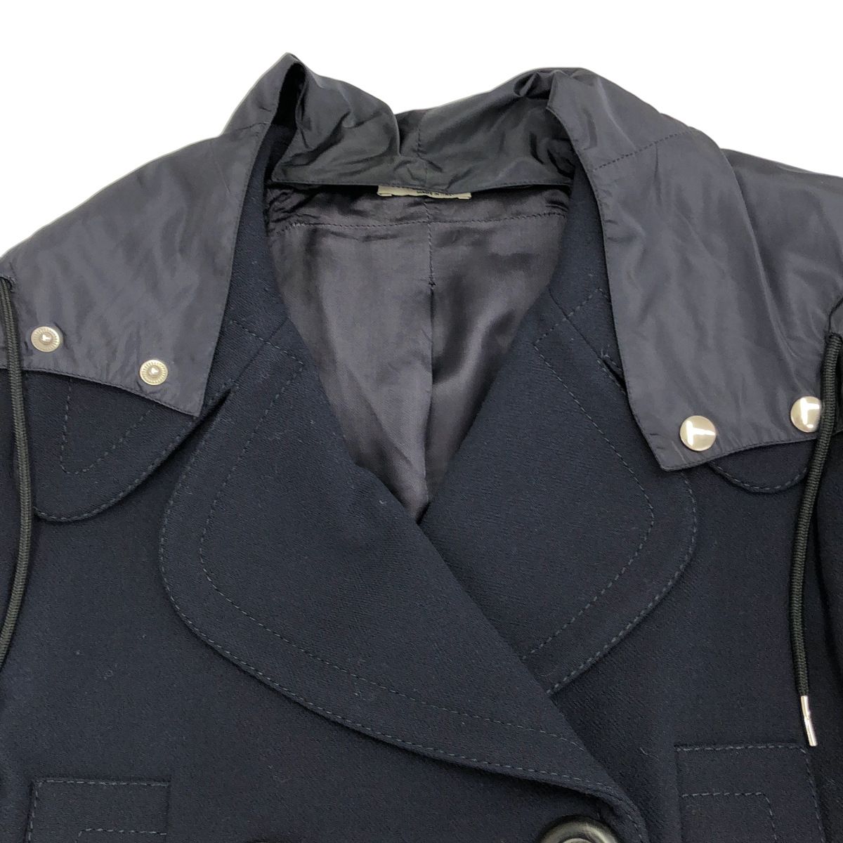 Miu Miu Double Breasted Short Coat Navy 38 — view 4