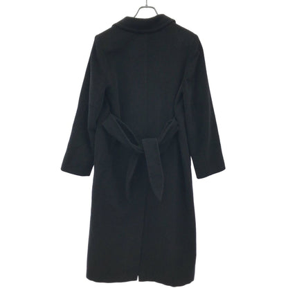 Max Mara Angora Wool Belted Coat Black 38 — view 2