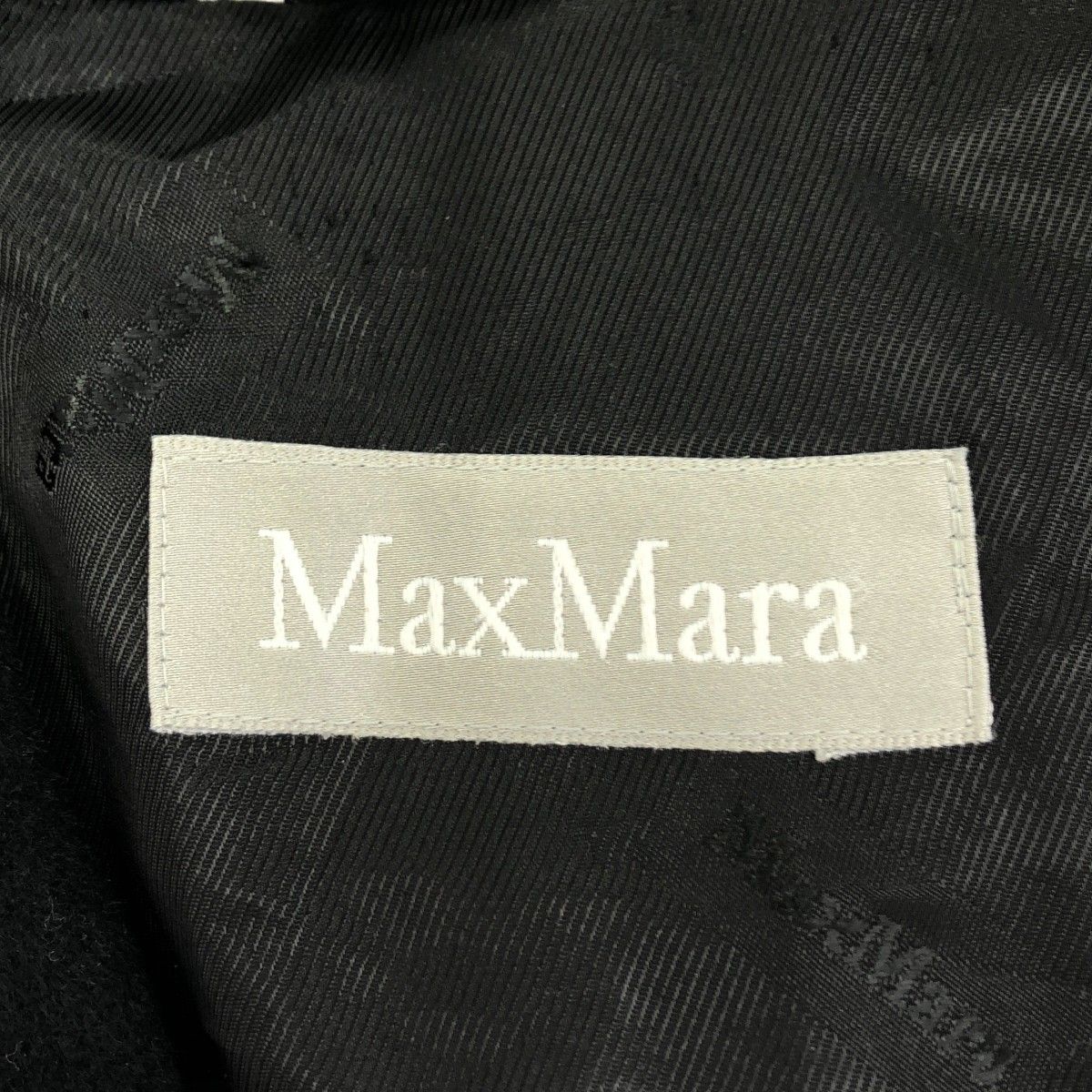 Max Mara Angora Wool Belted Coat Black 38 — view 3