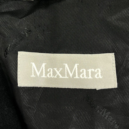 Max Mara Angora Wool Belted Coat Black 38 — view 3