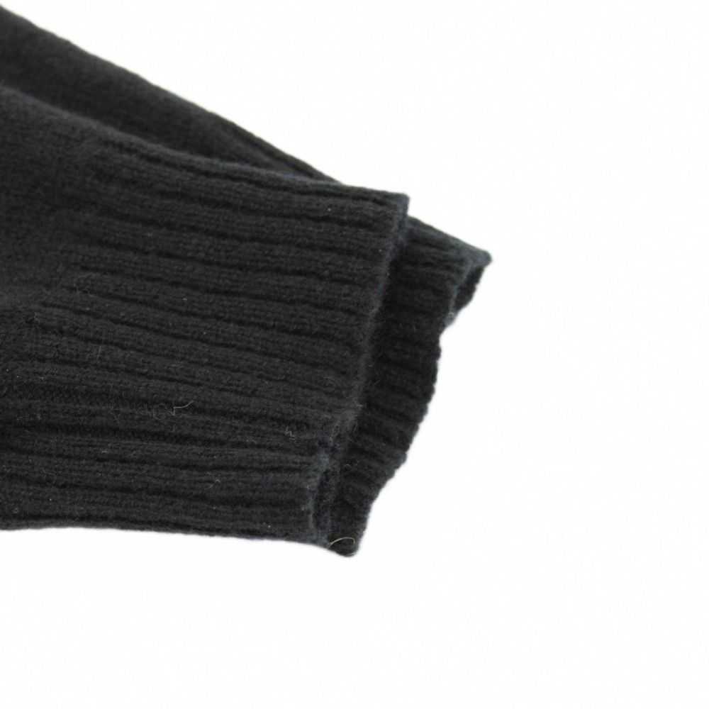 Prada Knit Top Long Sleeve Side Ribbon Black Sweater — view 5
